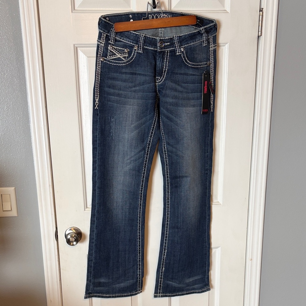 Rock & Roll Cowgirl Dark Blue  Riding Jeans